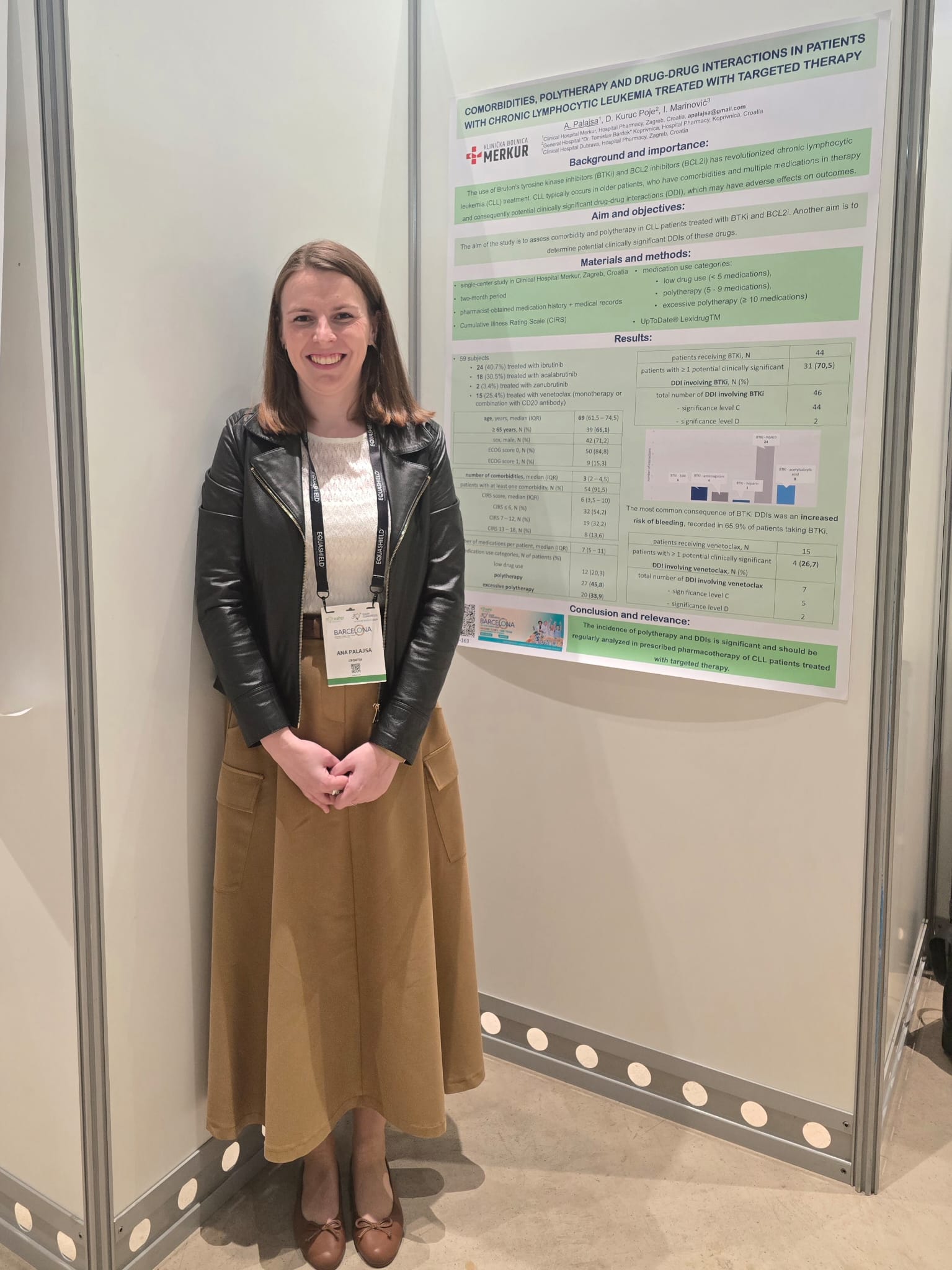 Poster Ane Palajse o Popratnim bolestima, lijekovima i mogućim interakcijama kod bolesnika s kroničnom limfocitnom leukemijom na ciljanoj terapiji